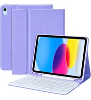 Apple iPad Pro 11inç M4/M5 Kılıf Kablosuz Klavyeli Case Mobax 2024/2025 (Lila)