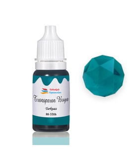 Epoksi Reçine Transparan Boya Pigment Şeffaf Epoksi Boyası 20 ML  Turkuaz - 3306