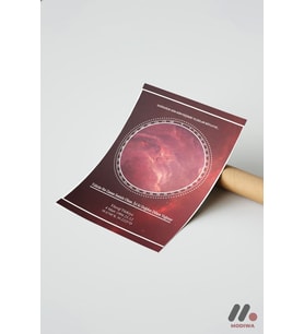 Kişiye Özel Yıldız Haritası Posteri Kırmızı, Çerçevesiz Yüksek Kalite Duvar Afişi