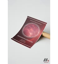 Kişiye Özel Yıldız Haritası Posteri Kırmızı, Çerçevesiz Yüksek Kalite Duvar Afişi
