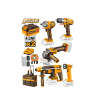 Li-ion Akülü Takım Çantalı 5'li Kombo Set 20V 4.0-4.4 Ah, Darbeli