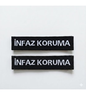 İNFAZ KORUMA pantolon yazısı 2 Adet  - Arkası Cırtlı