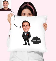 Yakışıklı Karikatürlü Kişiye Özel Yastık