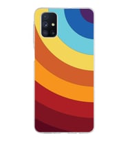 Samsung Galaxy M51 Kapak Renk Cümbüşü Tasarımlı Şeffaf Silikon Kılıf
