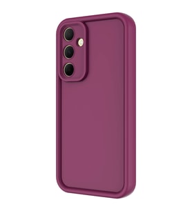 Galaxy A35 Kılıf Kamera Korumalı Ananas Silikon Kapak (Mürdüm)