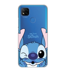 Redmi 9C / Redmi 10A Uyumlu We Love Stitch Desenli Şeffaf Telefon Kılıfı