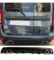 Dacia Logan Difüzör Arka Tampon Eki 4 Egzoz Çıkışlı Siyah Lüx Tip