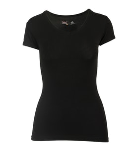 Looksense Bsm Kadın Modal V Yaka Kısa Kol Body 46543 (Siyah)