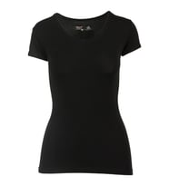 Looksense Bsm Kadın Modal V Yaka Kısa Kol Body 46543 (Siyah)