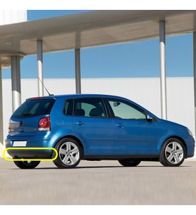 VW Polo 2005-2009 Arka Tampon Alt Eki Spoyleri 6Q6807521