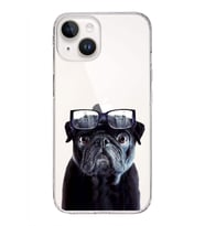 PrintiFy Apple  iPhone 14 Plus ile Uyumlu 1mm Slim Fit Köpek 3 050f Baskılı Şeffaf  Kılıf