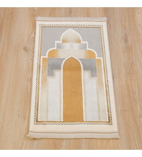 Lüks Kadife  Halı Tipi  Akasya  Çocuk Seccade - Gri( 40*72 cm)