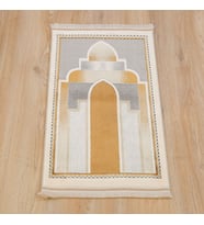 Lüks Kadife  Halı Tipi  Akasya  Çocuk Seccade - Gri( 40*72 cm)