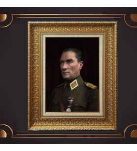ÖZEL SERİ ALTIN VARAKLI ATATÜRK TABLO S966