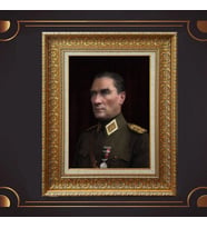 ÖZEL SERİ ALTIN VARAKLI ATATÜRK TABLO S966