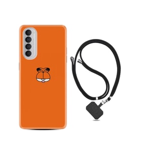 Reno 4 Pro Kılıf Silikon Ipli Boyun Askılı Desenli Garfi 1733