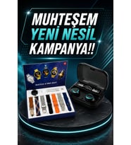 Northcity Akıllı Saat ve Kablosuz Kulaklık Seti - Yeni Nesil 7 Kordonlu Spor Paketi (ANC Özellikli ve İthalatçı Garantili)
