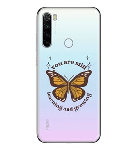Redmi Note 8 Uyumlu Kelebek Desenli Şeffaf Telefon Kılıfı