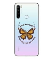 Redmi Note 8 Uyumlu Kelebek Desenli Şeffaf Telefon Kılıfı