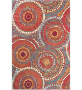 Eliana Home Baskılı, Yıkanabilir Kaymaz Taban Salon Halısı LNA1109 100x150 cm (Kırmızı)