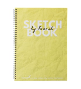 Fanart Academy Skectch Book Spiralli Sarı Kapak A4 50 Yp 120 gr