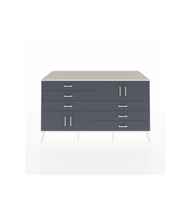 Kronos Konsol 2 Raflı 6 Çekmeceli 4 Kapaklı 176x59x99 Aytaşı-Antrasit