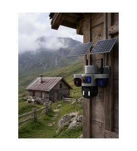 Güneş Enerjili Çiftlik Kamerası 3 Lensli 9MP Solar Kamera 2 Yıl Garantili