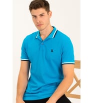 T8594 DEWBERRY ERKEK T-SHIRT-MAVİ