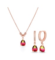 AZURİS 925 AYAR GÜMÜŞ TURMALİN SET