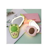 Avokado Işıklı El Aynası Ve Mini Fan, 12x7 (Turuncu)