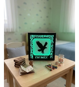 Kişiye Özel Kartal Temalı Dekoratif LED Gece Lambası