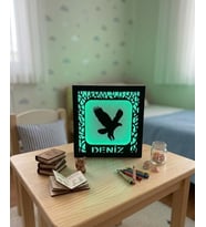 Kişiye Özel Kartal Temalı Dekoratif LED Gece Lambası