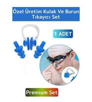 Premium Kaliteli Silikon Su Geçirmez Gürültü Önleyici Yıkanır Deniz Havuz Kulak Burun Tıkayıcı Set