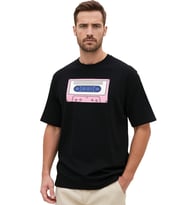 KASET OVERSİZE UNİSEX T-SHİRT (Siyah)
