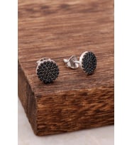 Safir Taşlı Tasarım Gümüş Küpe 4005