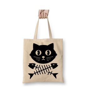 Kill All Men Kedi Cats Beyaz Bez Çanta Uzun Saplı Alışveriş Çantası Plaj Çantası