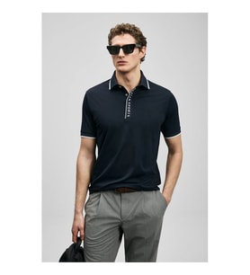 Lufian Lord Lacivert Erkek Polo Yaka T-shirt 111040252