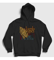 Presmono Unisex Siyah Pray Lamb Of God Kapüşonlu Sweatshirt 94580tt