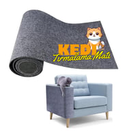 Beylini Kedi Tırmalama Halısı Yapışkanlı Her Yüzeye Uygulanabilir Kesilebilir Mobilya Koruyucu Mat (40X50) (Gri)