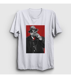 Presmono Unisex Beyaz Gangsta The Notorious BIG T-Shirt 40752tt