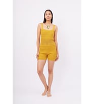 Peraluna IRIS BODY Ajurlu Kadın Triko Body - Hardal