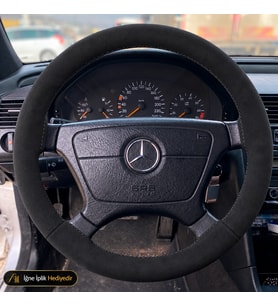 Mercedes CLK W208-C208 Dikme Direksiyon Kılıfı Alcantara Süet Monza Black Coupe ve Cabrio-Elegance-Avantgarde 1997-1999