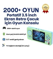 S5 Retro Taşınabilir 2000+ Oyun 3.5 İnch Ekran Retro Çocuk Oyun Konsolu