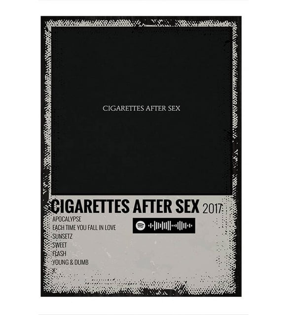 cigarettes after sex spotify code ekart Cigarettes After Sex Spotify Kodlu Albüm Kapağı Tablo