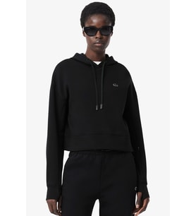 Lacoste Womens Relaxed Fit Sweatshirt Rahat Kesim Kapüşonlu Kadın Sweatshirt Siyah