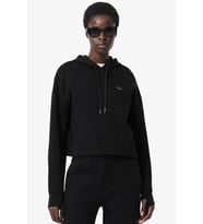 Lacoste Womens Relaxed Fit Sweatshirt Rahat Kesim Kapüşonlu Kadın Sweatshirt Siyah