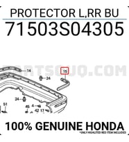 Honda Civic Arka Tampon Bandı Sedan Sol 1995-1999 (Oem No:  71503S04305)