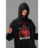 Justin Bieber Baskılı Unisex Oversize Şarkıcı Hoodie