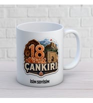 Kişiye Özel 18 Çankırı Baskılı Kupa, Tuz Mağarası ve Şehir Temalı İsim Soyisim Yazılı Memleket Hediyesi