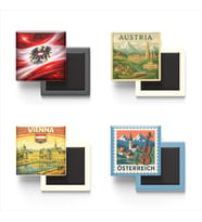Buzdolap Magnetleri - Avusturya Viyana - Austria - 4'lü Set Magneti